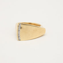 Ring with and Zirconia in 8K Gold size 5¼ | Vintage Solid Gold
