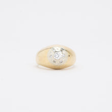 Ring with diamond (0.56 ct) in 14K Gold and white gold size 8