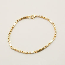 Byzantine chain Bracelet in 14K Gold and white gold, 8.07 inches