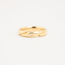Ring with diamond (0.01 ct) in 14K Gold size 7¼ | Real Genuine Gold