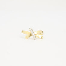 Ring with diamond (0.03 ct) in 14K Gold size 7¼ | Real Genuine Gold