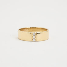 Ring with diamond (0.05 ct) in 13K Gold size 6½ | Solid Gold | Fine