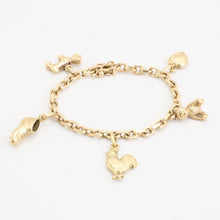Vintage Inspired 14K Gold Anchor Chain Bracelet, Solid Gold, 5.31 Inches Length, Classic Maritime Design