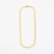 Block Necklace in 14K Gold, 15.55 inches | Real Genuine Gold