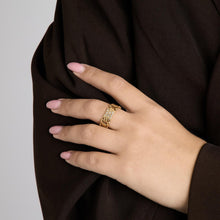 Ring with diamond (0.17 ct) in 18K Gold size 10 | Solid Gold