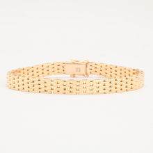 Brick Bracelet in 14K Gold, 7.28 inches | Real Genuine Gold | Premium