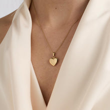 Heart Anchor chain Necklace in 14K Gold, 18.11 inches | Real Genuine