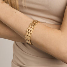 Block Bracelet in 14K Gold, 7.09 inches | Real Genuine Gold | Fine