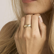 Ring with and Zirconia in 18K Gold size 5 | Vintage Solid Gold