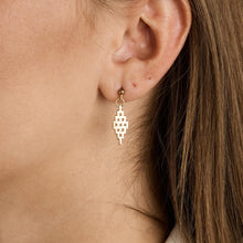 Brick Earrings in 14K Gold, 0.98 inches | Solid Gold | Fine Jewelry