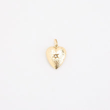 Heart Pendant with and pearl in 14K Gold, 0.87 inches | Solid Gold