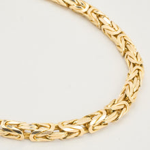 Byzantine chain Necklace in 14K Gold, 23.23 inches | Vintage Solid