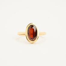 Ring with and garnet in 14K Gold size 6½ - 6¾ | Real Genuine Gold