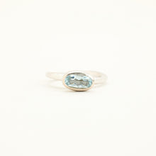 Ole Lynggaard Ring with and aquamarine in 14K White gold size 8