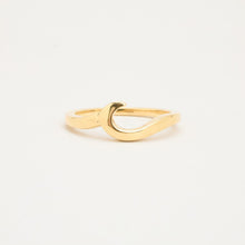 Modern Crossover Twist Ring, 14K Yellow Gold Size 5¾, Minimalist Polished Band, Stackable Wedding Band, Hallmarked 14K