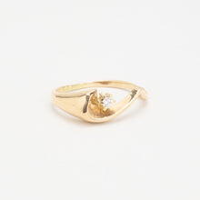 Ring with and Zirconia in 14K Gold size 8½ | Real Genuine Gold