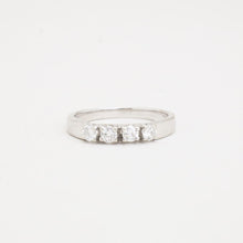 Ring with diamond (0.36 ct) in 14K White gold size 5¾ | Real Genuine