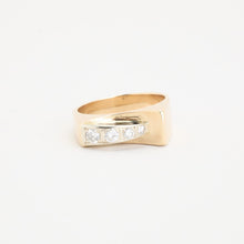 Ring with diamond (0.23 ct) in 14K Gold size 7¾ | Vintage Solid Gold