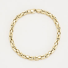 Byzantine chain Bracelet in 14K Gold, 9.06 inches | Vintage Solid