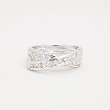 Ring with diamond (0.58 ct) in 14K White gold size 6¾ | Solid Gold
