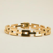 Block Bracelet in 14K Gold, 7.68 inches | Real Genuine Gold | Quality