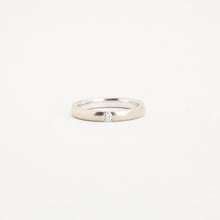 Ring mit Diamant (0,05 ct) in 14K Weißgold Größe 6½ | Echt