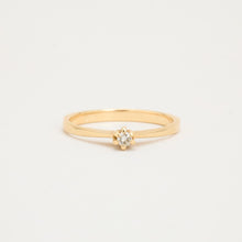 Ring with diamond (0.03 ct) in 14K Gold size 6¾ | Solid Gold