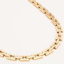 Block Necklace in 14K Gold, 17.32 inches | Real Genuine Gold