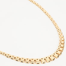 Brick Necklace in 14K Gold, 15.35 inches | Real Genuine Gold