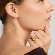 Ring mit Diamant (0,16 ct) in 14K Gold Größe 3¼ - 3¾ | Echt