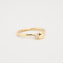 Ring with and Zirconia in 8K Gold size 6 - 6½ | Vintage Solid Gold