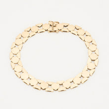 Beehive Bracelet in 14K Gold, 7.68 inches | Vintage Solid Gold