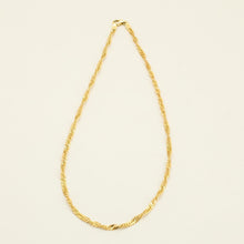 Singapore chain Necklace in 14K Gold, 17.72 inches | Solid Gold