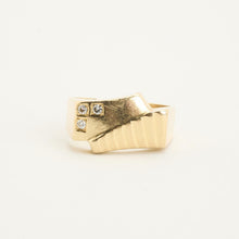 Ring with diamond (0.08 ct) in 14K Gold size 10¾ | Solid Gold