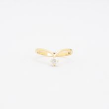 Ring with and Zirconia in 14K Gold size 4½ | Solid Gold | Quality