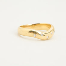 Ring with diamond (0.08 ct) in 14K Gold size 10¾ | Solid Gold