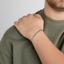 Panzerarmband aus 14 Karat Gold, 7,28 Zoll | Massivgold | Feine Qualität