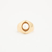 Ring with and pearl in 14K Gold size 5¾ | Vintage Solid Gold