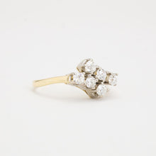 Ring with diamond (0.65 ct) in 14K Gold and white gold size 8