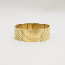 Brick Bracelet in 18K Gold, 7.48 inches | Vintage Solid Gold