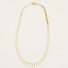 Brick Necklace in 14K Gold, 16.34 inches | Solid Gold | Fine Jewelry