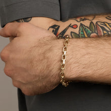 Anchor chain Bracelet in 14K Gold, 8.07 inches | Solid Gold | Quality