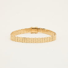 Brick Bracelet in 14K Gold, 6.5 inches | Vintage Solid Gold