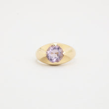Ring with and amethyst in 14K Gold size 7¼ | Vintage Solid Gold