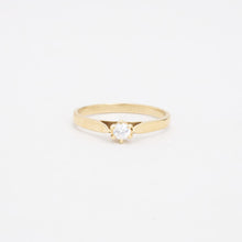 Ring with and glass in 14K Gold size 8 | Solid Gold | Fine Jewelry