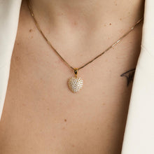 Pendant with and Zirconia in 14K Gold, 0.87 inches | Vintage Solid