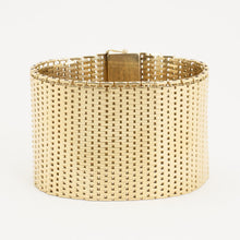 Brick Bracelet in 14K Gold, 6.89 inches | Vintage Solid Gold