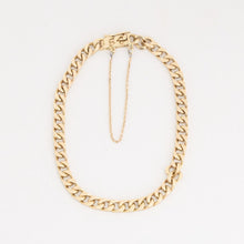 Panzerarmband aus 14 Karat Gold, 7,87 Zoll | Vintage Massivgold