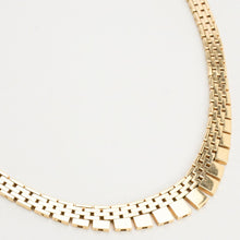 Brick Necklace in 14K Gold, 15.35 inches | Vintage Solid Gold