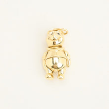 Pendant with and sapphire in 14K Gold, 0.98 inches | Solid Gold